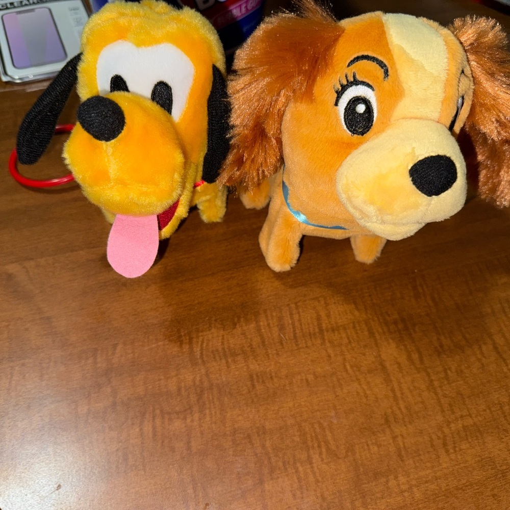 Disney Yellow and Brown Stuffed Animals Plush Toys